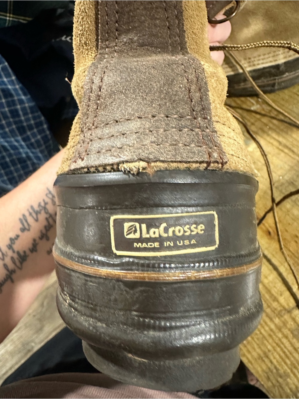 LaCrosse Brown Suede Lace-Up Vintage Snow Boots